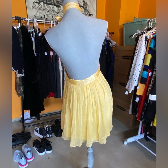 Bebe yellow halter dress! - Picture 6 of 8